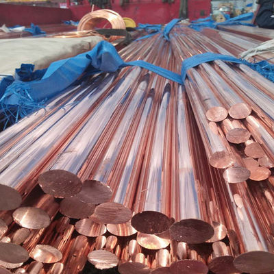 Red ASTM B151M Copper Round Bar Copper Nickel Bar 6m 2m