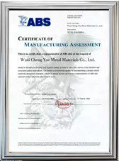 China WENZHOU LIANLONG METAL PRODUCTS CO., LTD certification